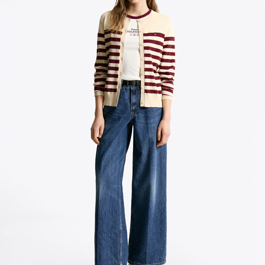 Tommy Hilfiger Official Cotton Jersey Stitch Cardigan
