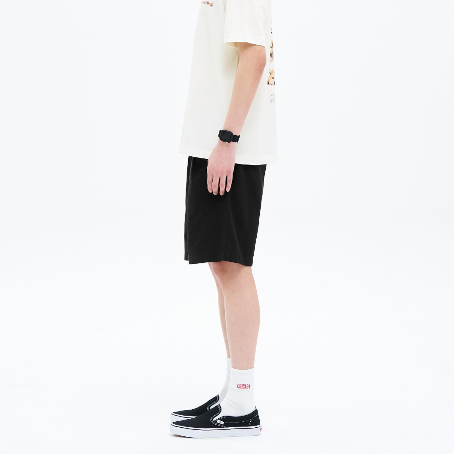8 seconds Lightweight Cotton Banding Shorts — Black