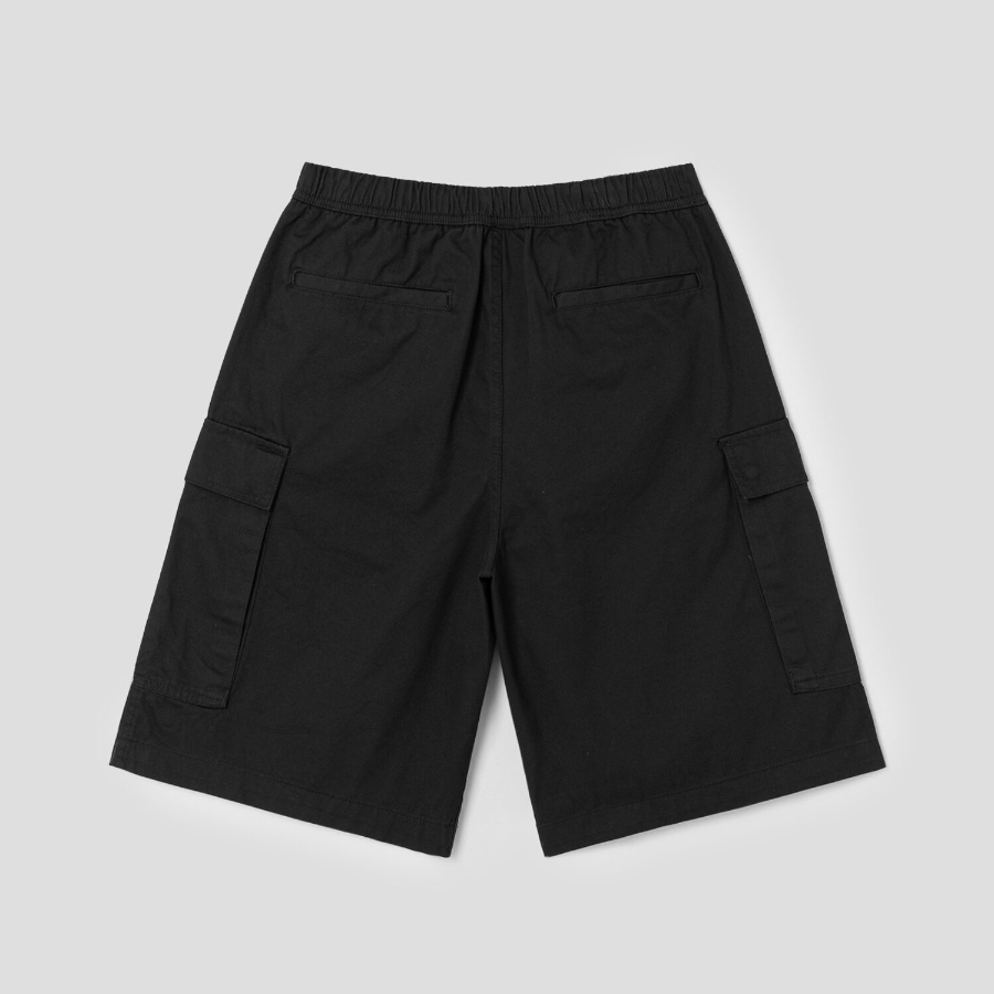 8 seconds Cotton Nylon Cargo Bermuda Shorts — Black