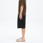 8 seconds Cotton Nylon One-Tuck Bermuda Shorts — Black