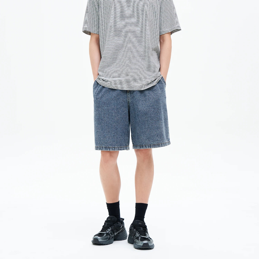 8 seconds Easy Banding Denim Shorts — Blue