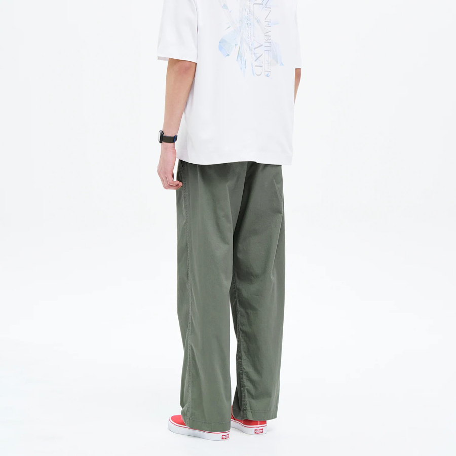 8 seconds Lightweight Cotton Banding Pants — Khaki