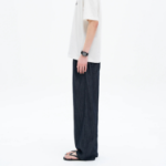 8 seconds Lightweight Full Banding Wide-Fit Denim — Navy