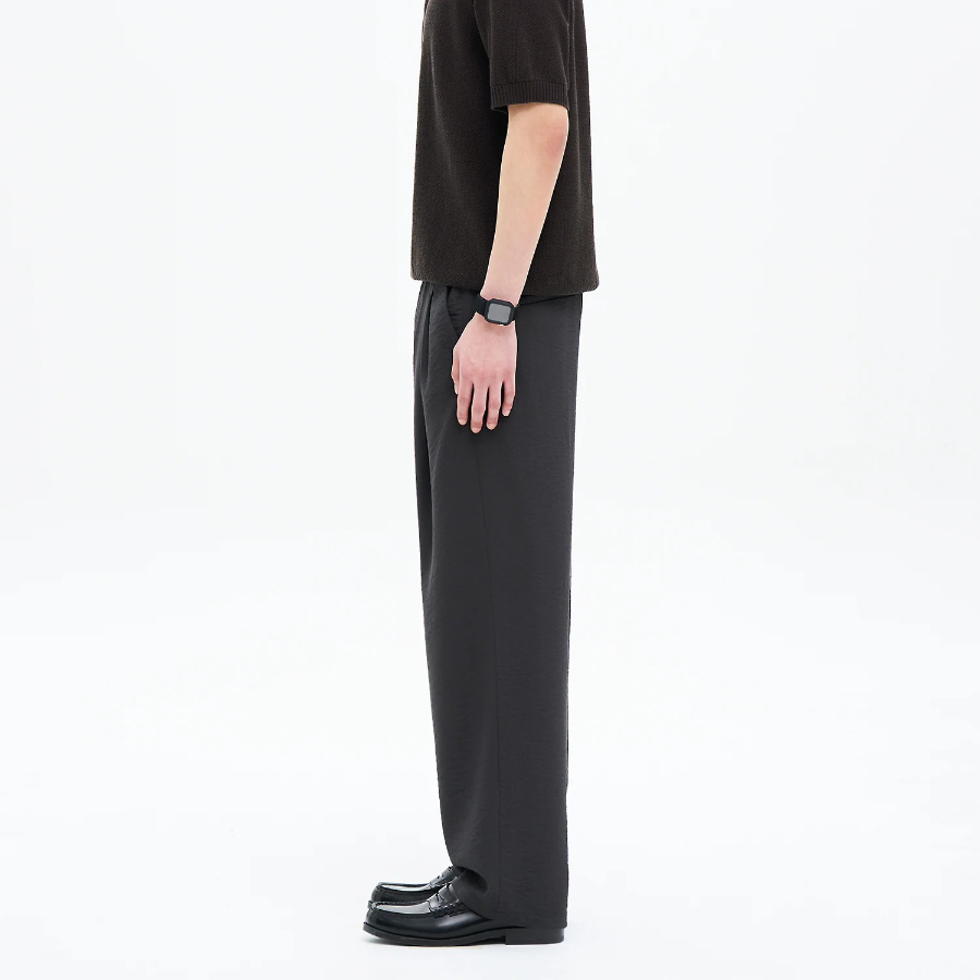 8 seconds Crêpe Easy Banding Pants — Ash