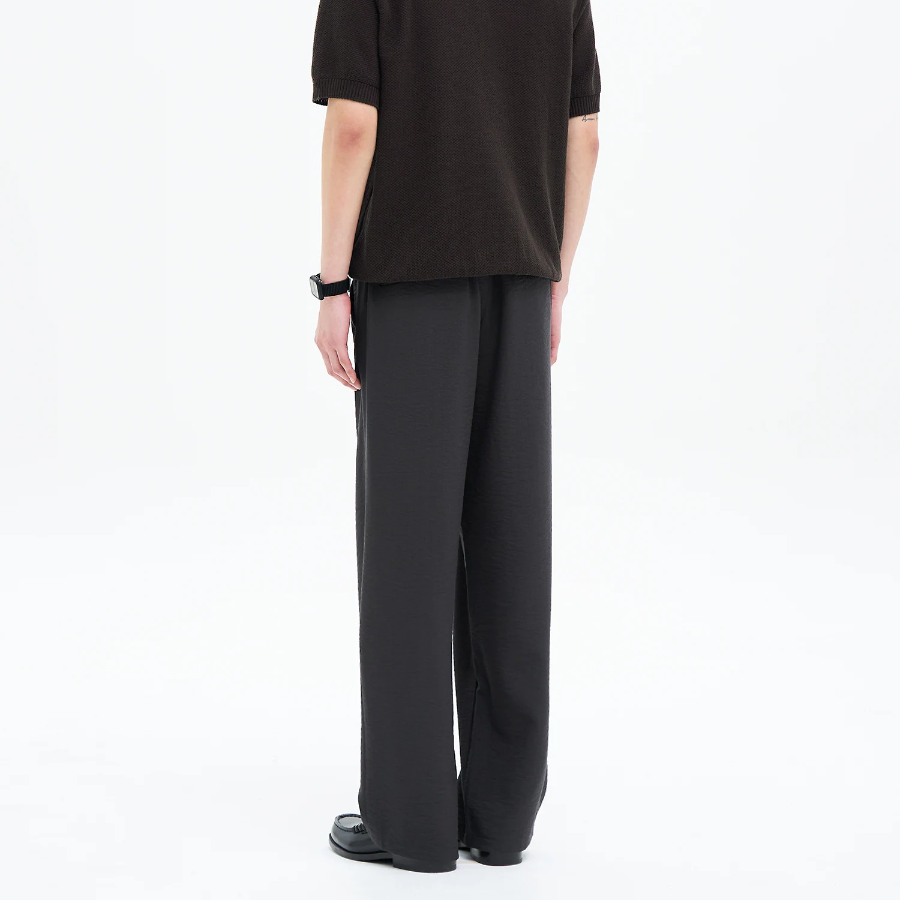8 seconds Crêpe Easy Banding Pants — Ash