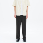 8 seconds Lightweight Basic Semi Wide-Fit Slacks — Black