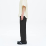 8 seconds Lightweight Basic Semi Wide-Fit Slacks — Black