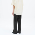 8 seconds Lightweight Basic Semi Wide-Fit Slacks — Black