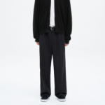 8 seconds [4WAY STRETCH] Semi Wide-Fit Banding Slacks — Ash