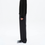 8 seconds [4WAY STRETCH] Semi Wide-Fit Banding Slacks — Ash