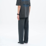 8 seconds Lightweight Essential Semi Wide-Fit Denim Pants — Navy