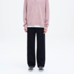 8 seconds Essential Semi Wide-Fit Denim Pants — Navy