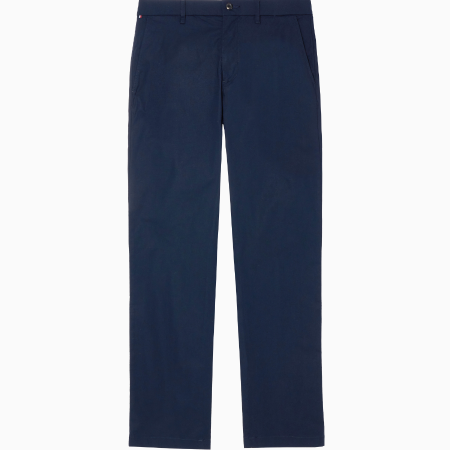 TOMMY HILFIGER [Official Headquarters] Solid Denton Poplin Pants