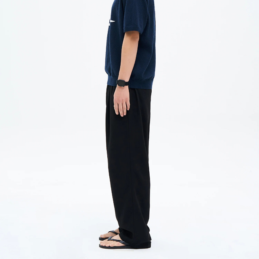 8 seconds Kangyeon Poly Wide Fit Banding Pants — Black