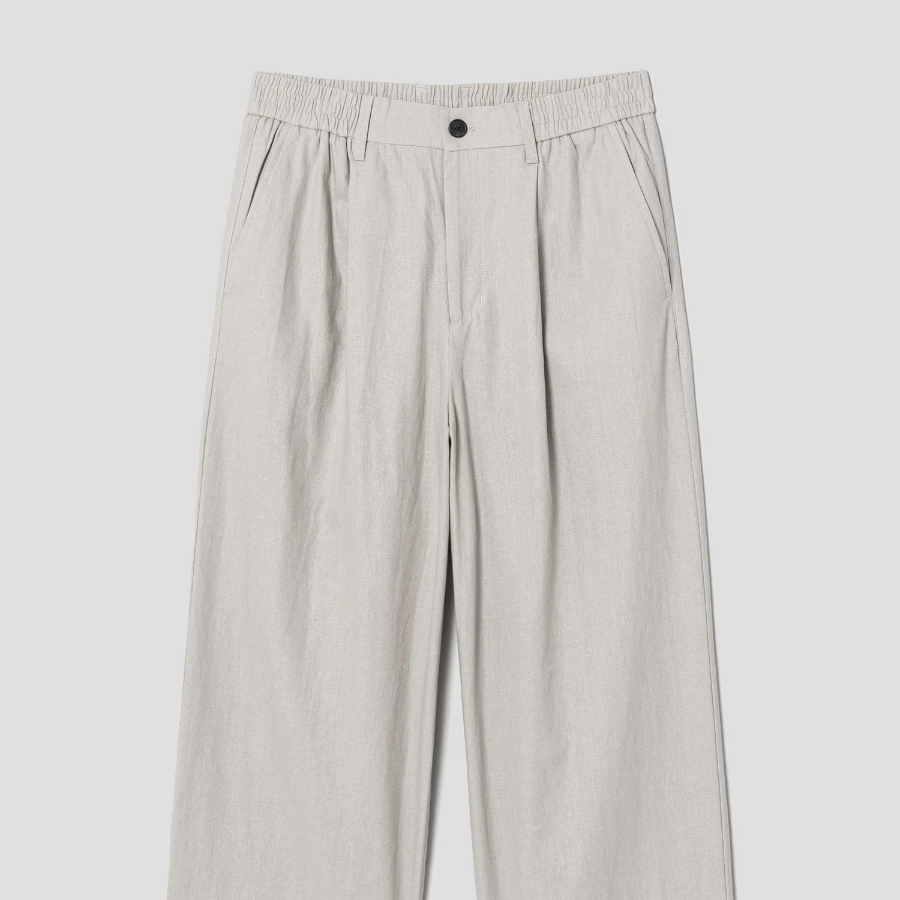 8 seconds Linen Blended Wide Fit Pants — Beige
