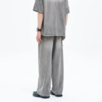 8 seconds Vintage Washing Wide Denim Pants — Grey