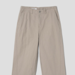 8 seconds Cotton Oxford Curved Pants — Beige