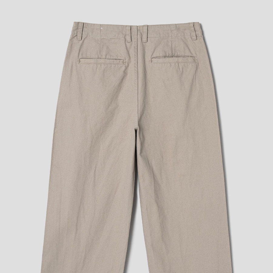 8 seconds Cotton Oxford Curved Pants — Beige