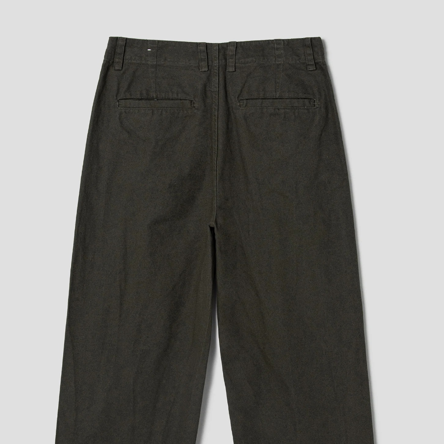 8 seconds Cotton Oxford Curved Pants — Khaki