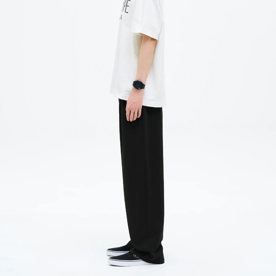 8 seconds Poly Crêpe Easy Pants — Black
