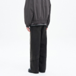 8 seconds Angled Side-Slit Denim Pants — Black