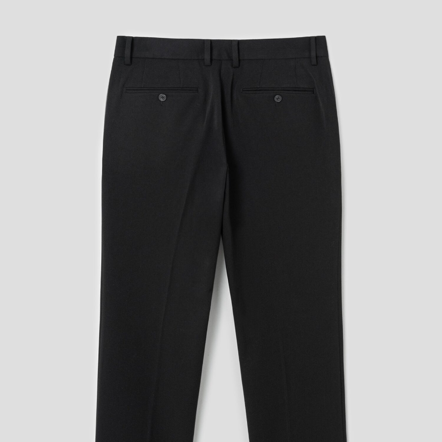 8 seconds [Everyday Slacks] Slim-Fit Basic Slacks — Black