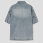 8 seconds Vintage Washed Denim Short-Sleeve Shirt — Sky Blue
