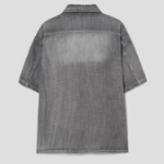 8 seconds Vintage Washed Denim Short-Sleeve Shirt — Grey