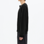 8 seconds Cool Touch Round Button Cardigan — Black