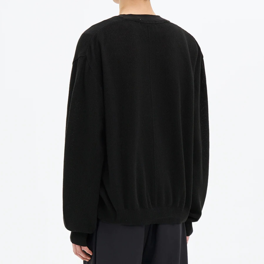 8 seconds Cool Touch Round Button Cardigan — Black