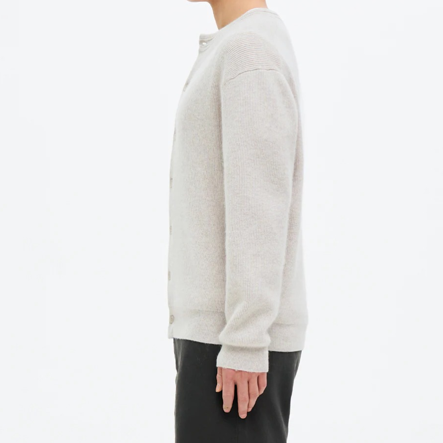 8 seconds Raccoon Blended Round Cardigan — Beige