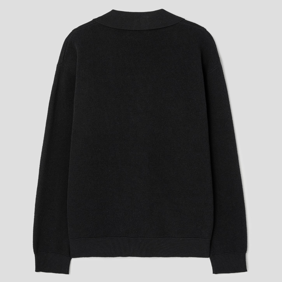 8 seconds Blouson Zip-Up Cardigan — Black