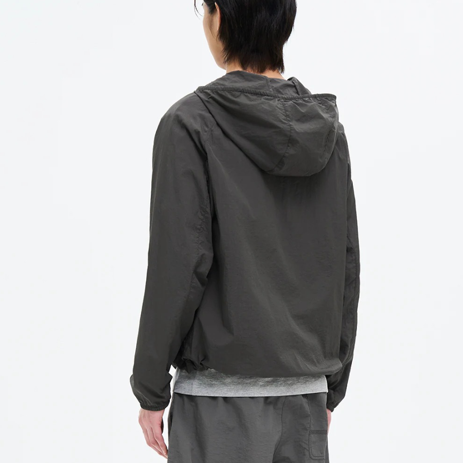 8 seconds Hooded Short Windbreaker — Brown