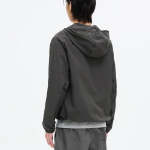 8 seconds Hooded Short Windbreaker — Brown