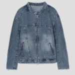 8 seconds Lightweight Denim Racer Jacket — Blue