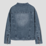 8 seconds Lightweight Denim Racer Jacket — Blue