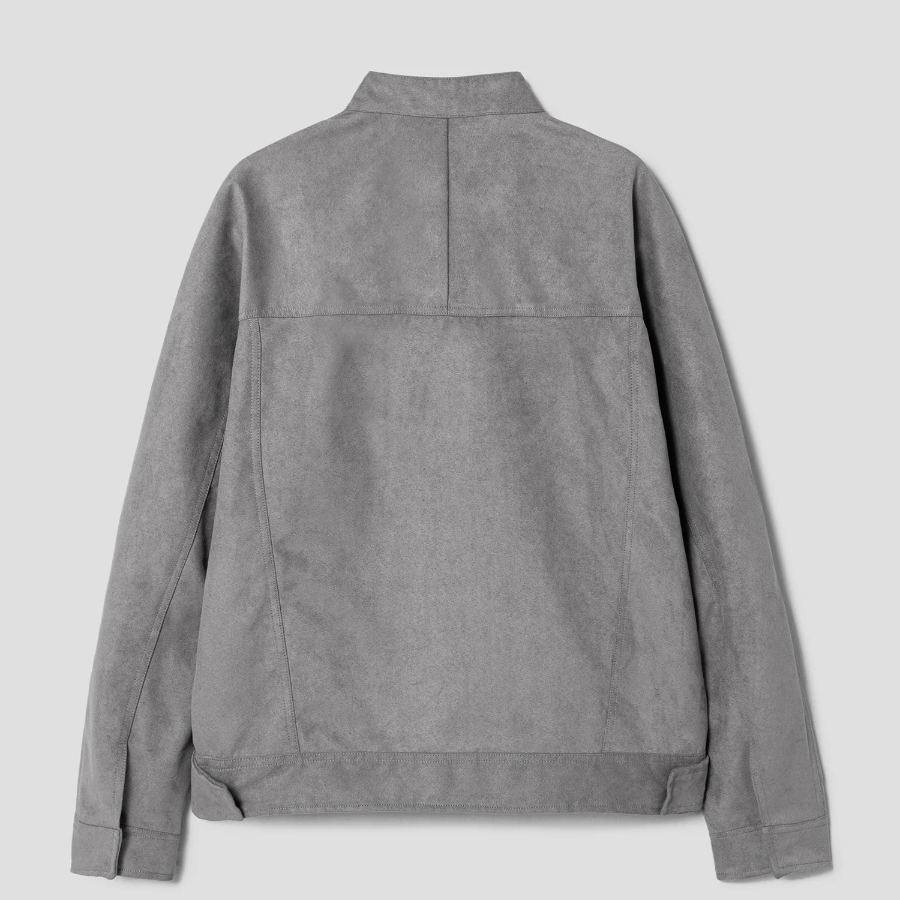 8 seconds Fake Suede Racer Jumper — Light Grey