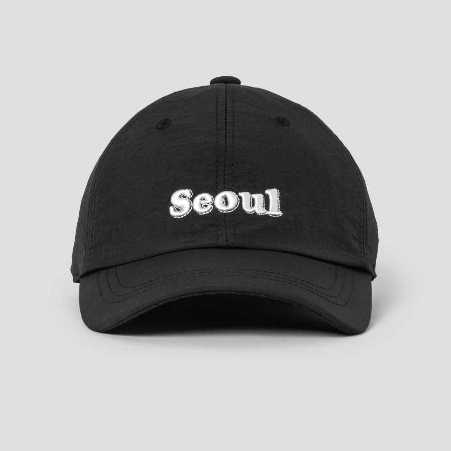 8 seconds Nylon Embroidery Ball Cap — Black