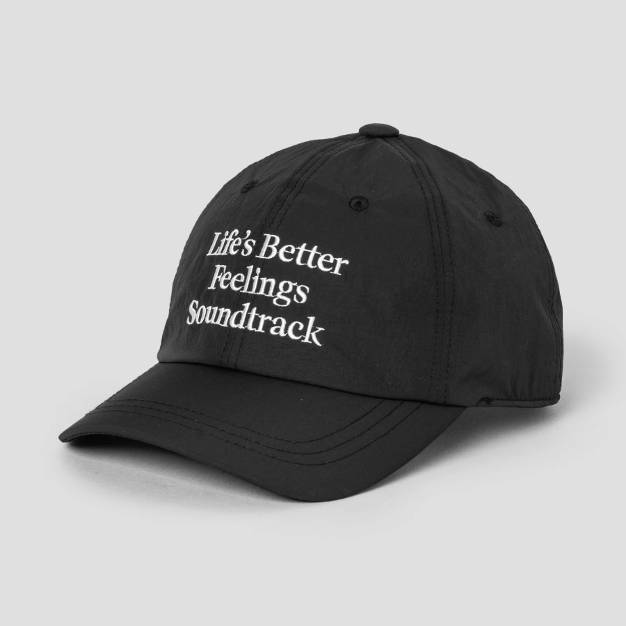 8 seconds Nylon Lettering Embroidery Ball Cap — Black