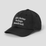 8 seconds Nylon Lettering Embroidery Ball Cap — Black