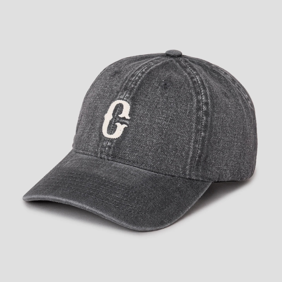 8 seconds Denim Volume Embroidery Ball Cap — Ash