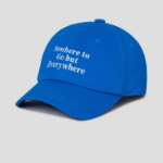 8 seconds Cotton 3-Line Typo Ball Cap — Blue