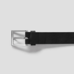 8 seconds 30mm Formal Square Buckle Glossy Belt — Black