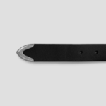 8 seconds [Real Leather] 30mm Western Belt — Black