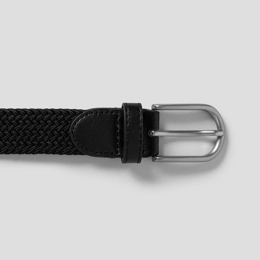 8 seconds 30mm Elastic Webbing Belt — Black