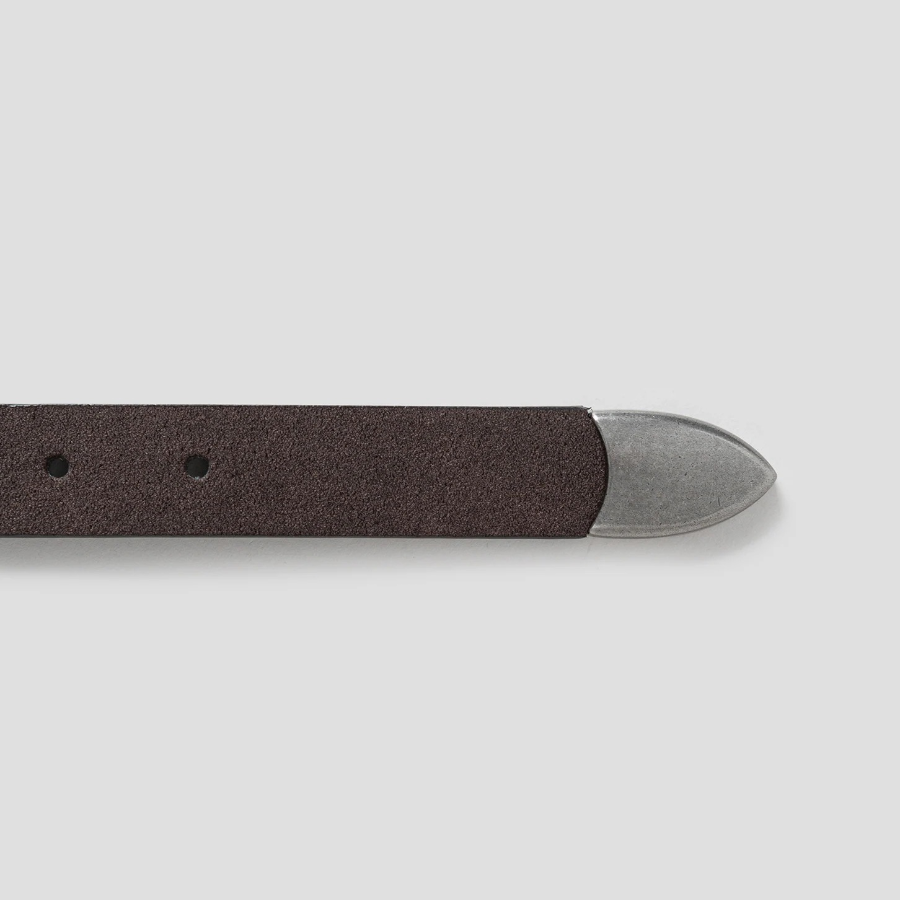 8 seconds 25mm Faux Suede Western Buckle Belt — Brown