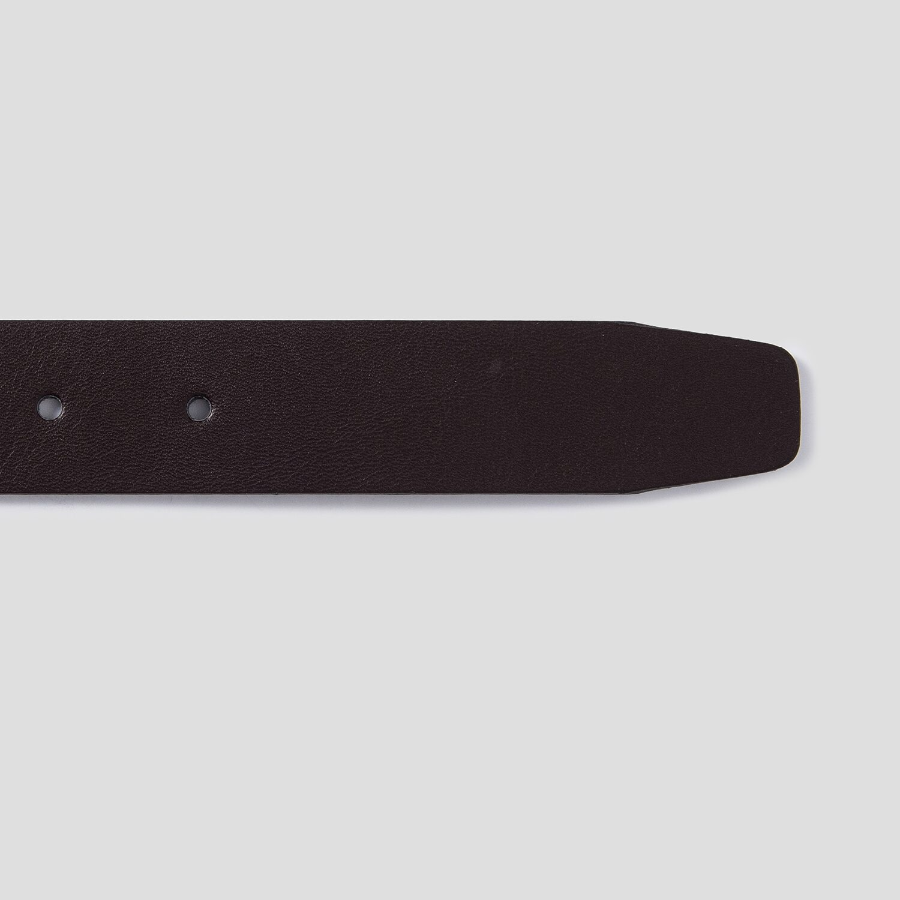 8 seconds 30mm Stopper Ring Square Buckle Belt — Brown