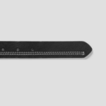 8 seconds 30mm Stitched Round Buckle Belt — Black
