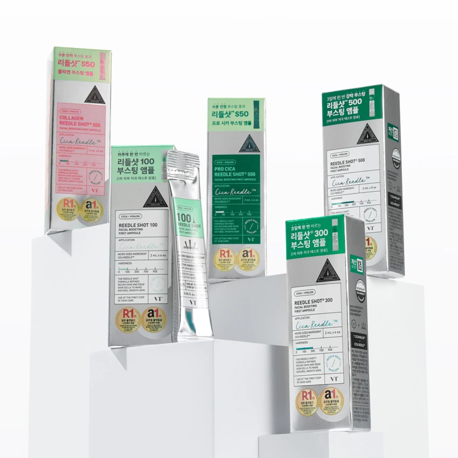 [1+1] VT Reedle Shot 100 Facial Boosting First Ampoule, 2 мл × 6 шт. × 2