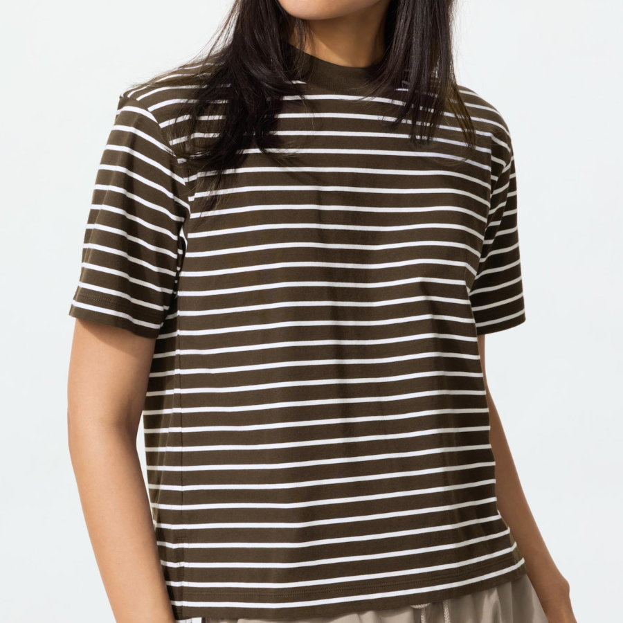 UNIQLO AIRism Cotton T Stripe — женская футболка